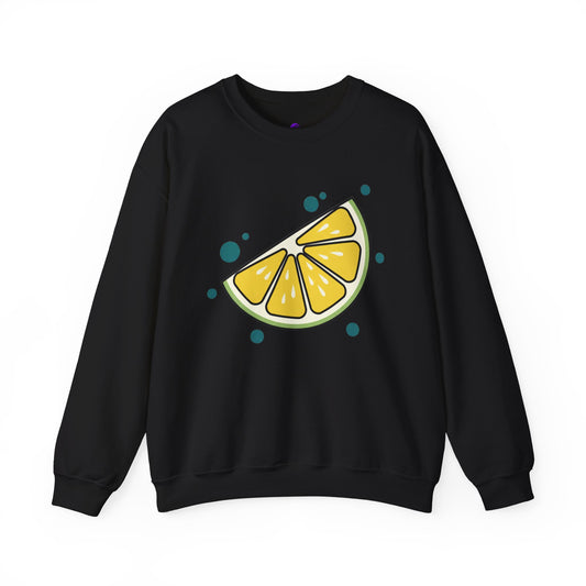 Lemon Slice Crewneck Sweatshirt — Cute Citrus Graphic