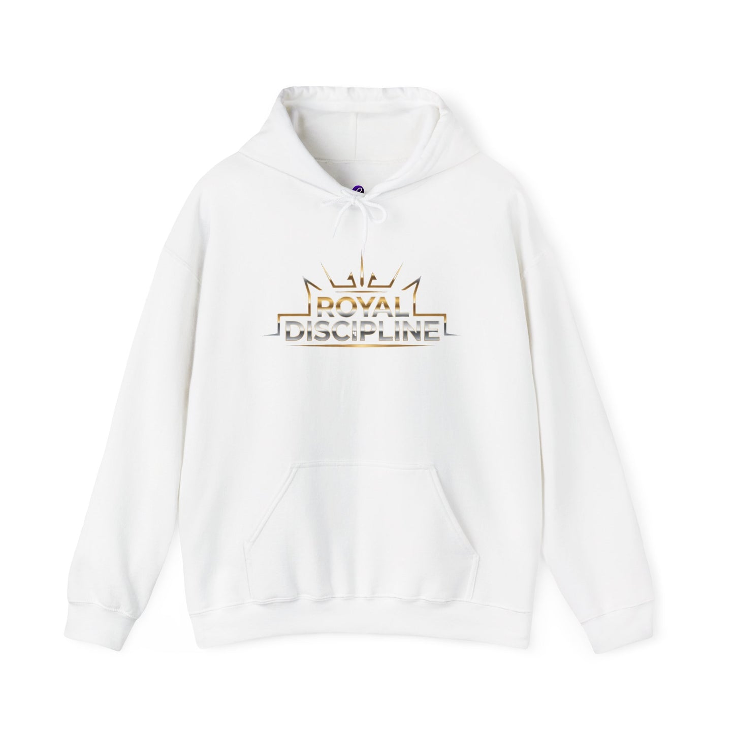 Discipline & Hustle Hoodie — “Royal Discipline” Front Logo, “Rise. Grind. Conquer.” Back Motivational Pullover
