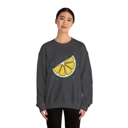 Lemon Slice Crewneck Sweatshirt — Cute Citrus Graphic