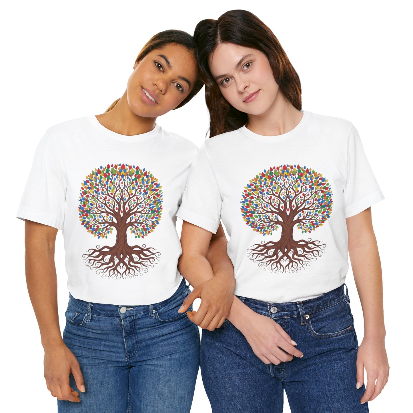 Tree of Life T-Shirt — Colorful Roots & Leaves Graphic Tee