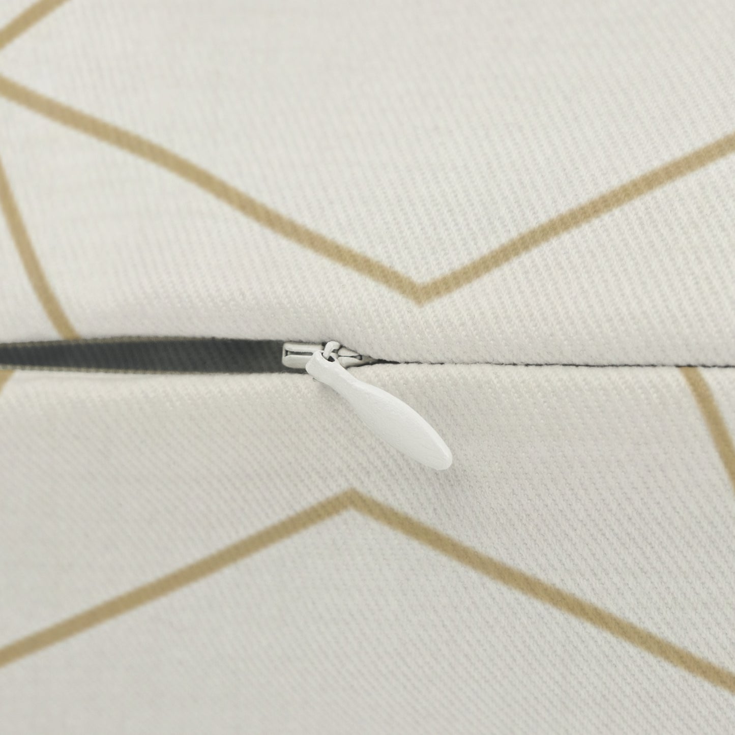 Gold Geometric Lumbar Pillow — Elegant Modern Decorative Throw Cushion