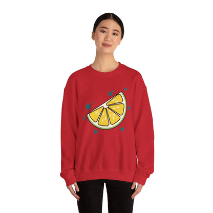 Lemon Slice Crewneck Sweatshirt — Cute Citrus Graphic