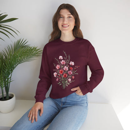 Floral Watercolor Bouquet Crewneck Sweatshirt