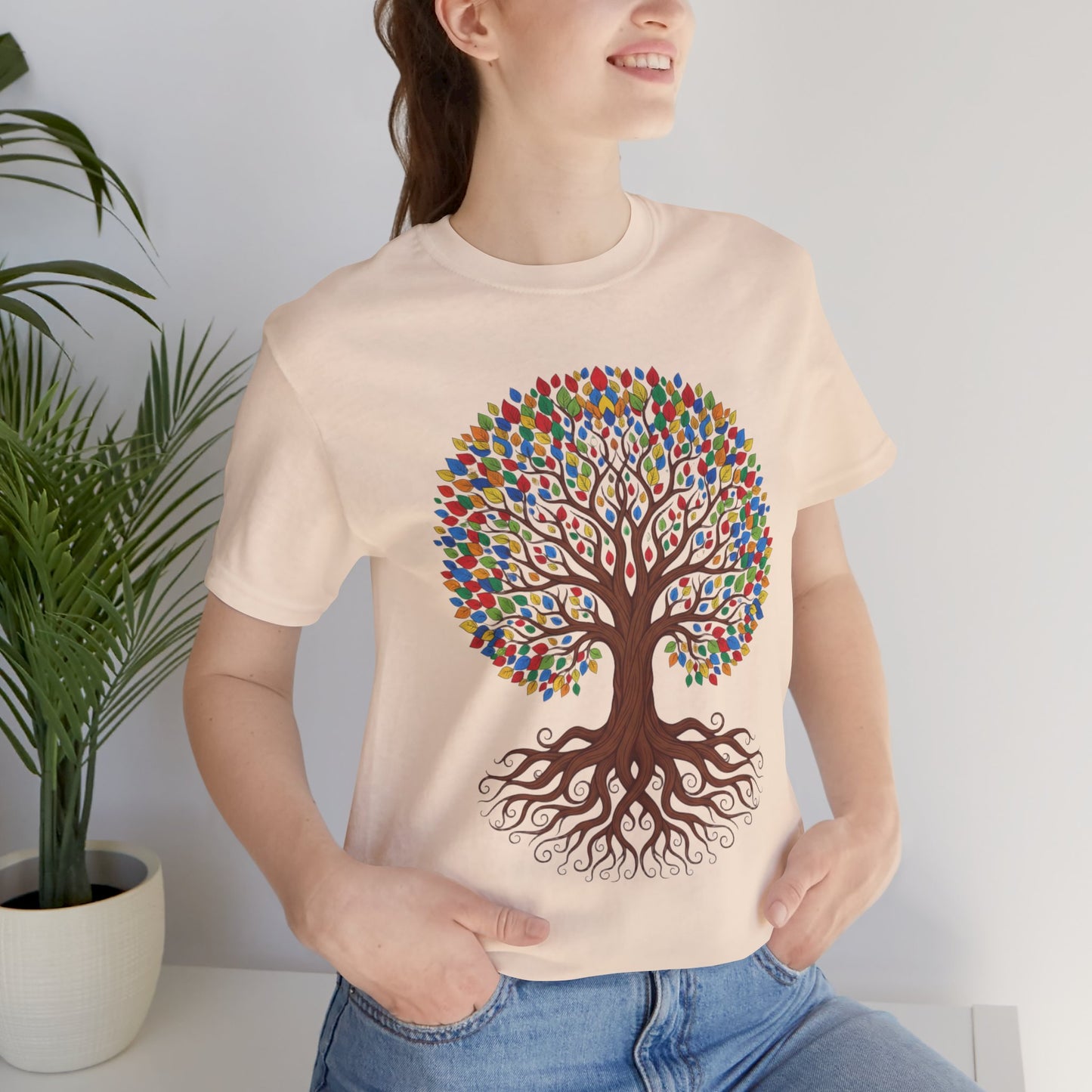 Tree of Life T-Shirt — Colorful Roots & Leaves Graphic Tee