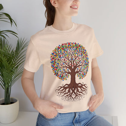 Tree of Life T-Shirt — Colorful Roots & Leaves Graphic Tee