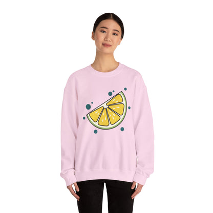 Lemon Slice Crewneck Sweatshirt — Cute Citrus Graphic