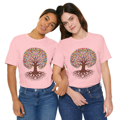 Tree of Life T-Shirt — Colorful Roots & Leaves Graphic Tee