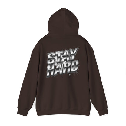 Stay Hard Hoodie — 'Mind of a Warrior' Graphic Hooded Sweatshirt