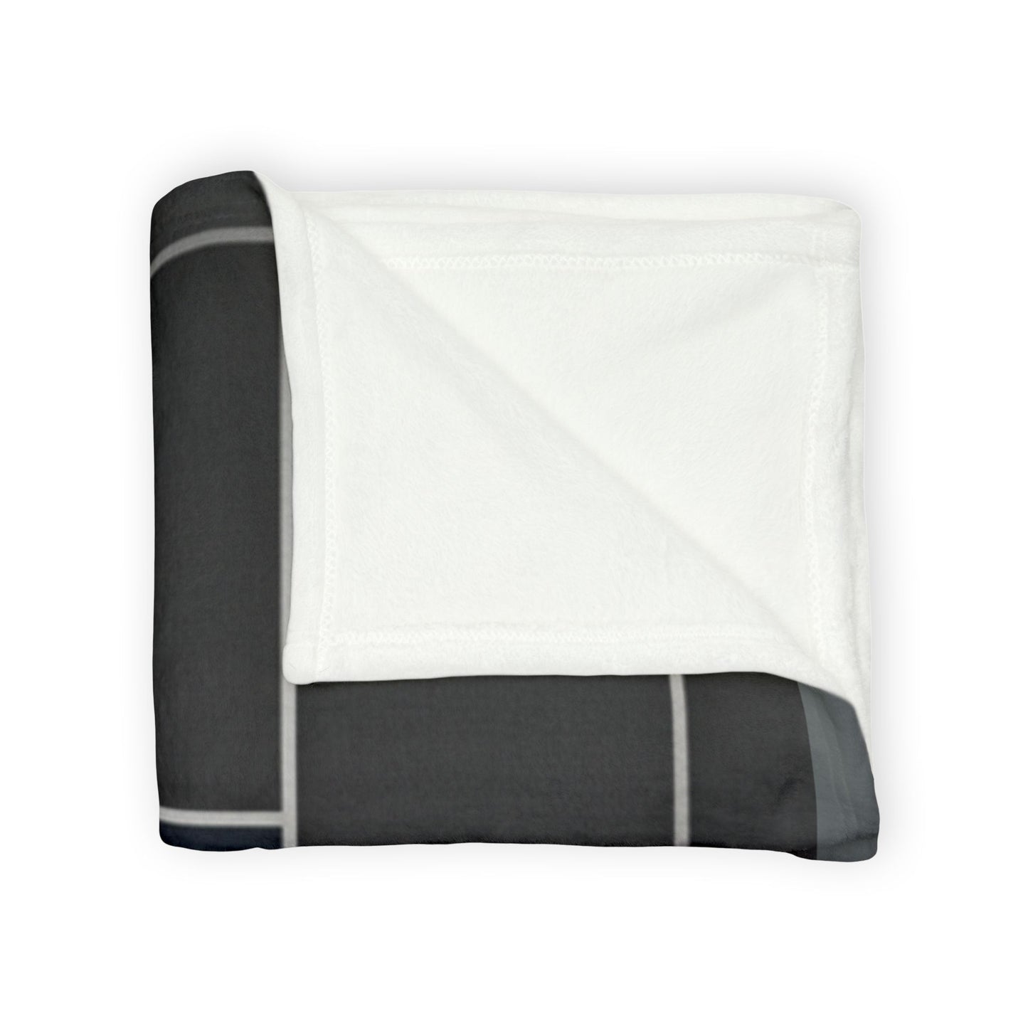 Geometric Navy Patchwork Soft Polyester Blanket — Modern Cozy Throw