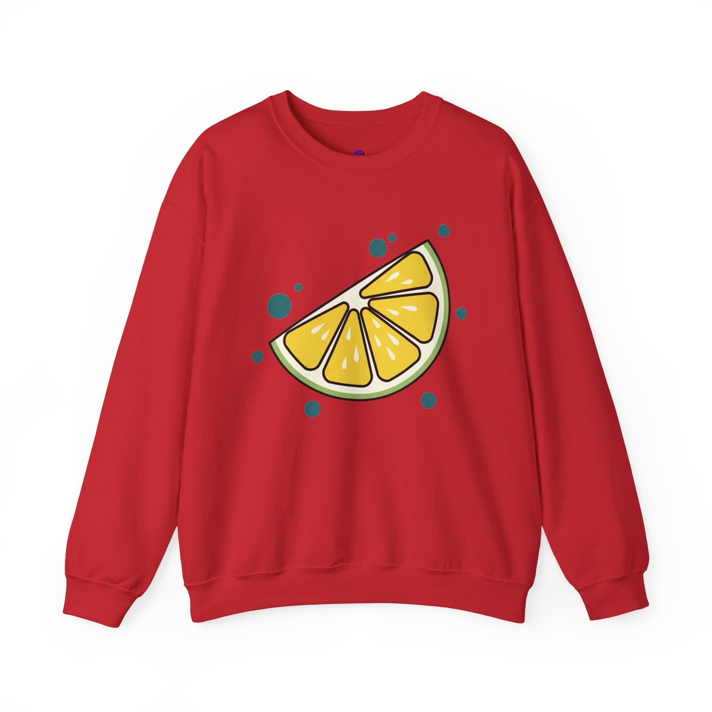 Lemon Slice Crewneck Sweatshirt — Cute Citrus Graphic