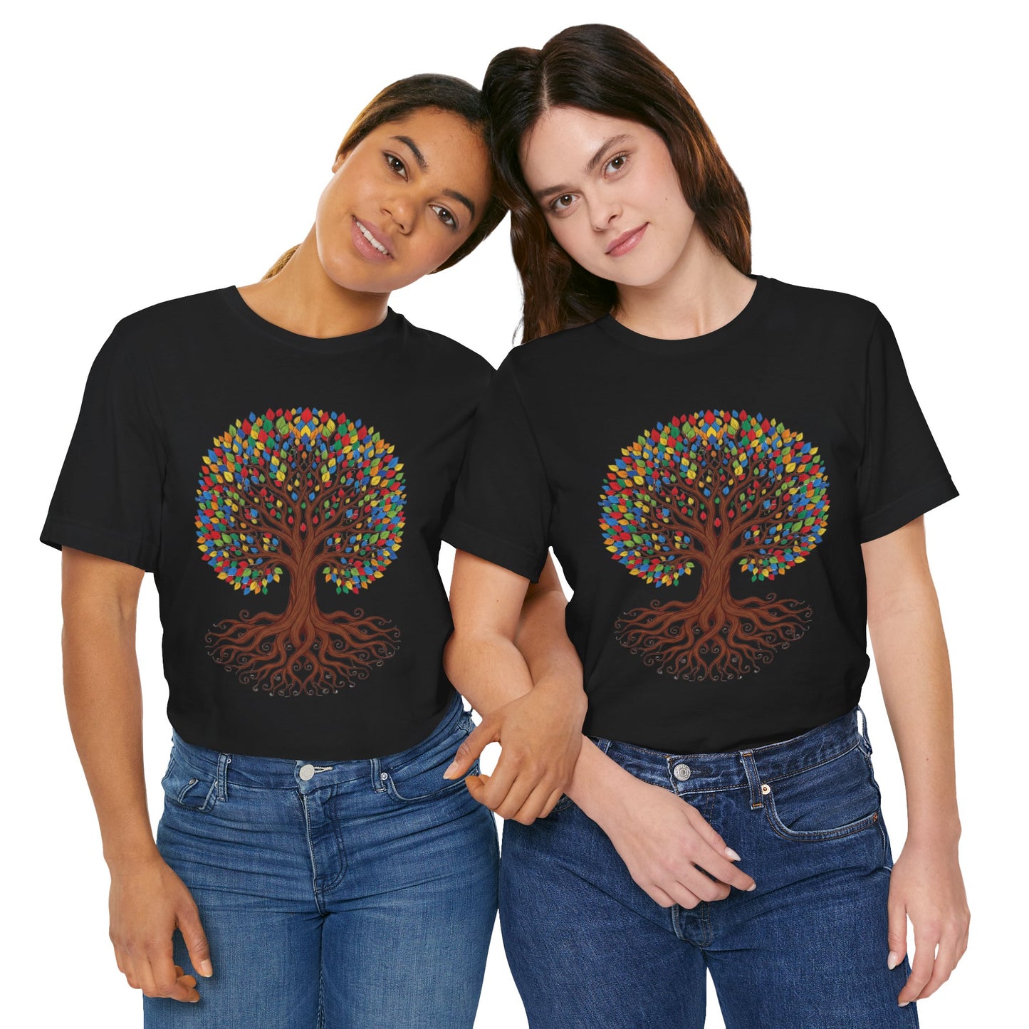 Tree of Life T-Shirt — Colorful Roots & Leaves Graphic Tee