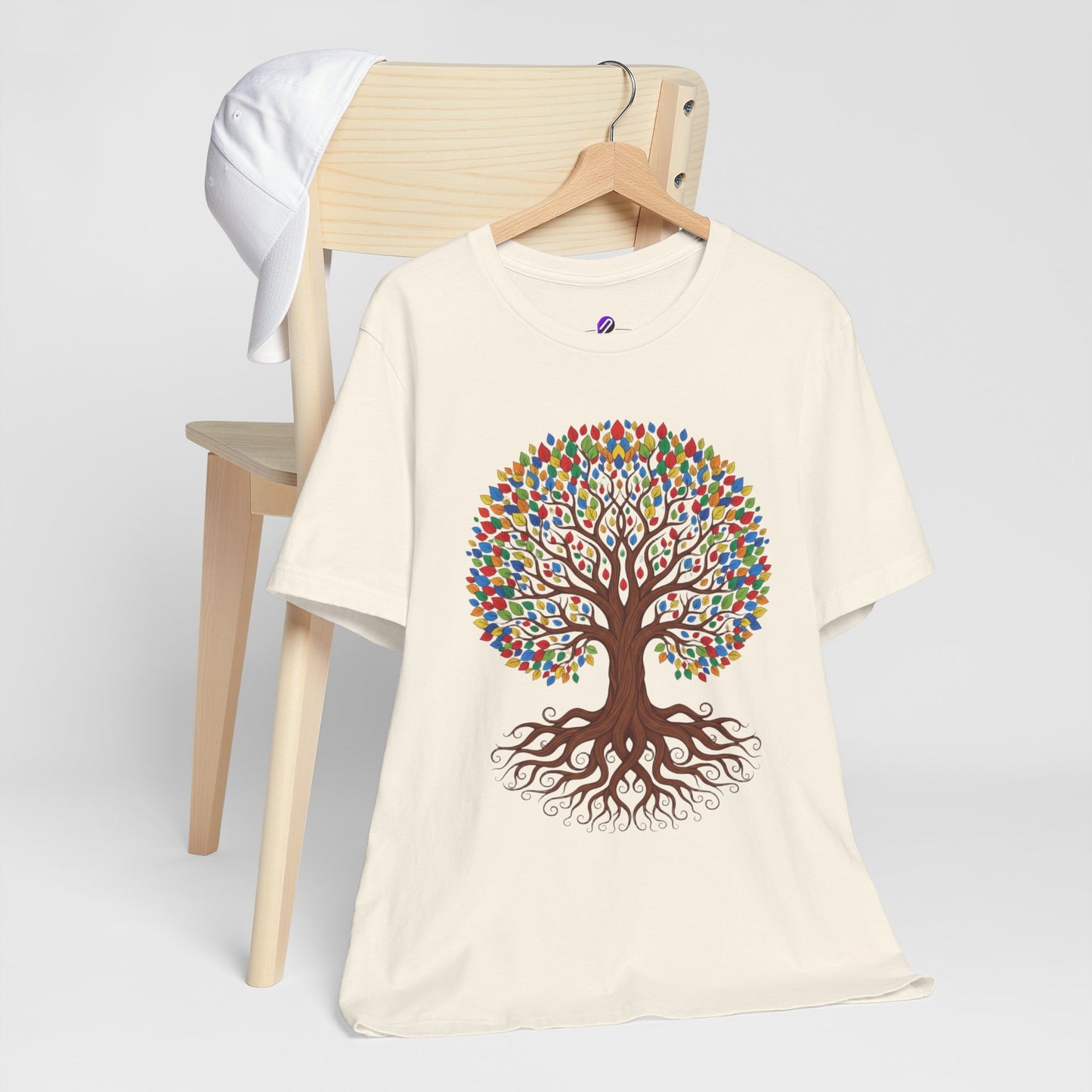 Tree of Life T-Shirt — Colorful Roots & Leaves Graphic Tee