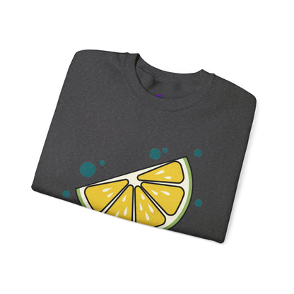 Lemon Slice Crewneck Sweatshirt — Cute Citrus Graphic