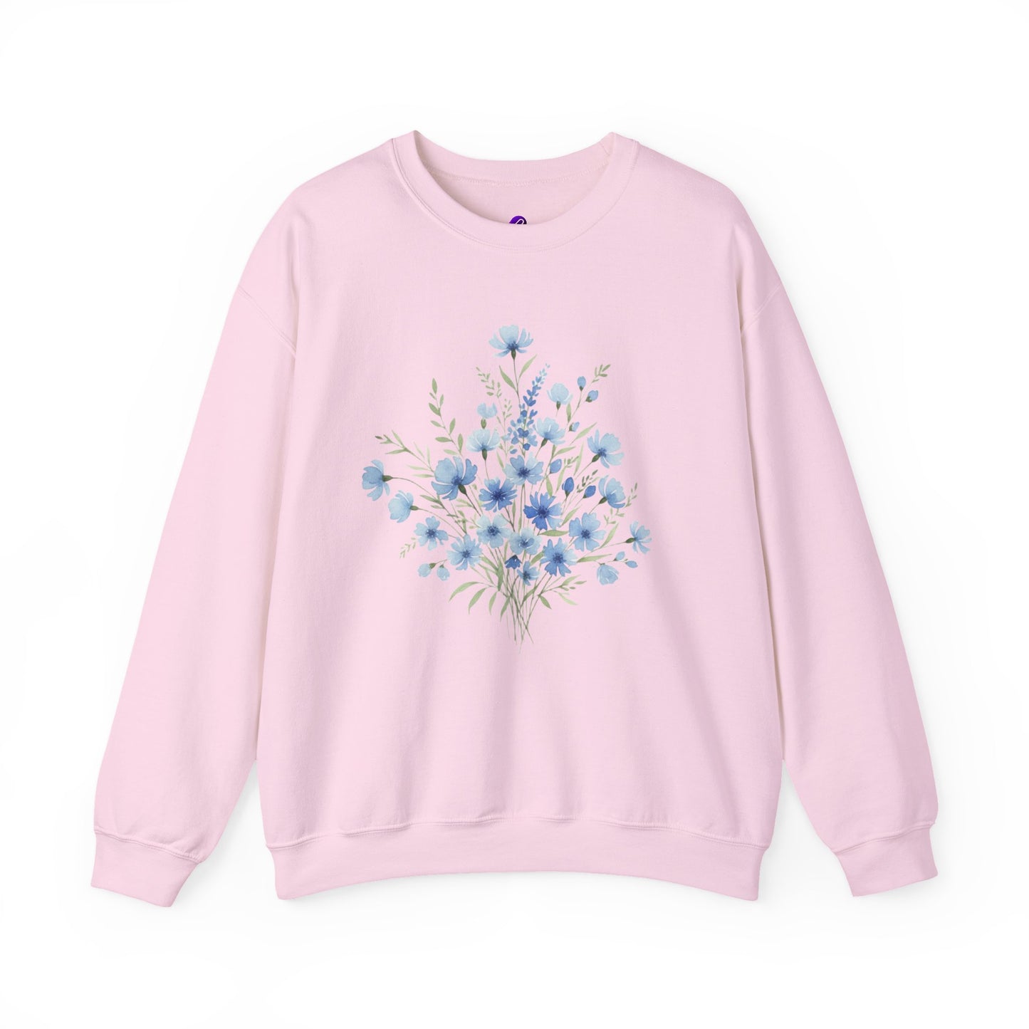 Blue Wildflower Bouquet Crewneck Sweatshirt
