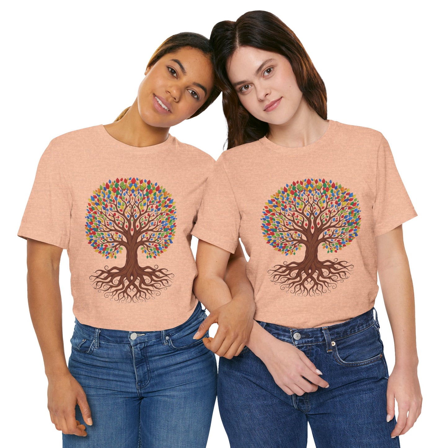Tree of Life T-Shirt — Colorful Roots & Leaves Graphic Tee