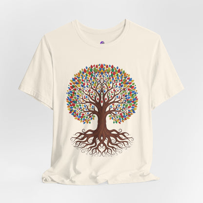 Tree of Life T-Shirt — Colorful Roots & Leaves Graphic Tee