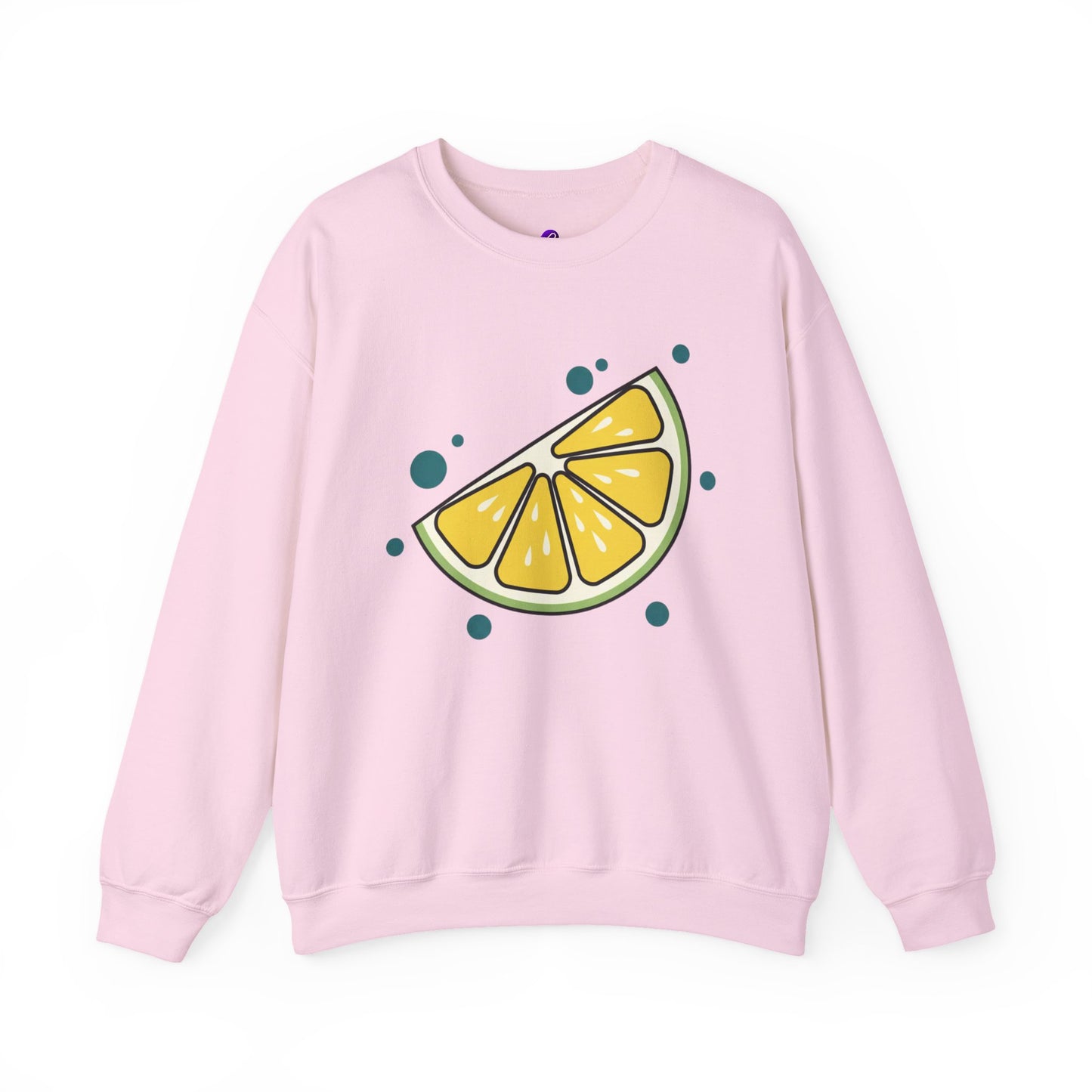 Lemon Slice Crewneck Sweatshirt — Cute Citrus Graphic