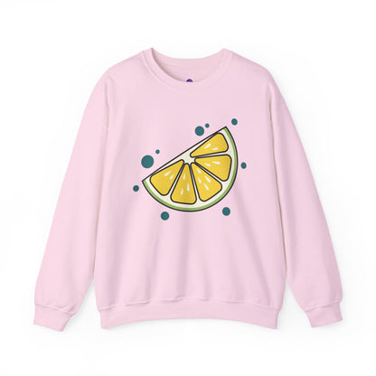 Lemon Slice Crewneck Sweatshirt — Cute Citrus Graphic