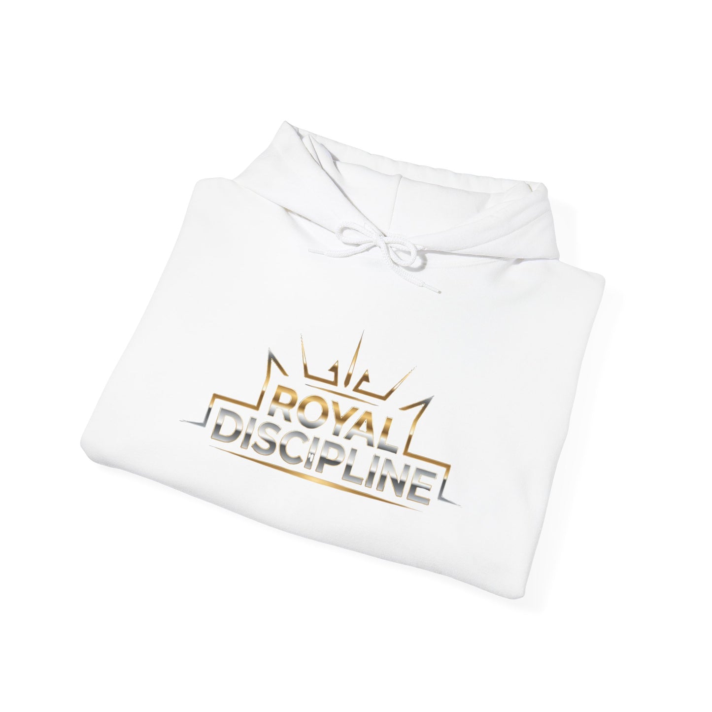 Discipline & Hustle Hoodie — “Royal Discipline” Front Logo, “Rise. Grind. Conquer.” Back Motivational Pullover