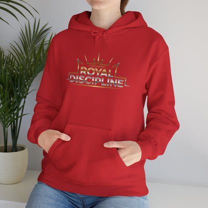 Discipline & Hustle Hoodie — “Royal Discipline” Front Logo, “Rise. Grind. Conquer.” Back Motivational Pullover