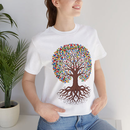 Tree of Life T-Shirt — Colorful Roots & Leaves Graphic Tee