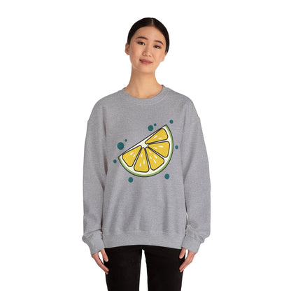 Lemon Slice Crewneck Sweatshirt — Cute Citrus Graphic