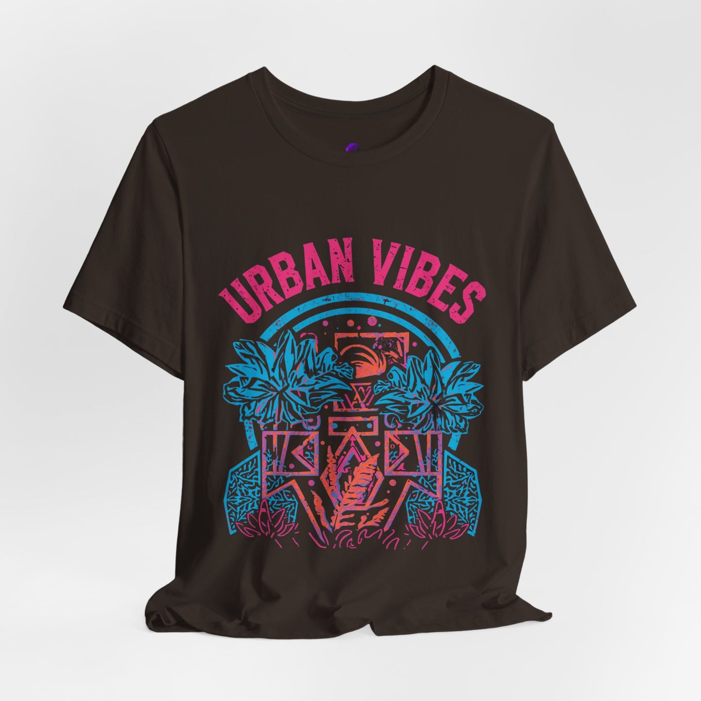 Urban Vibes Tee — Retro Neon Palm City Graphic T‑Shirt