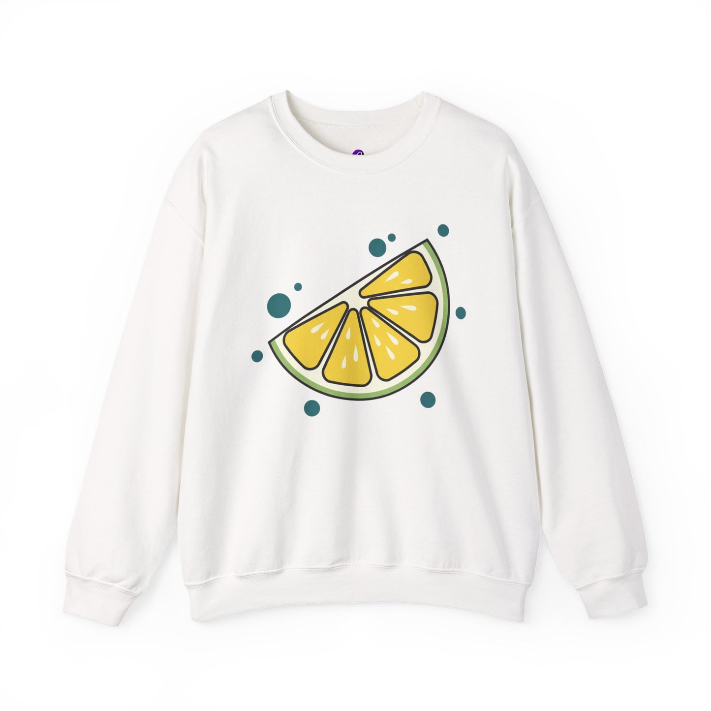 Lemon Slice Crewneck Sweatshirt — Cute Citrus Graphic