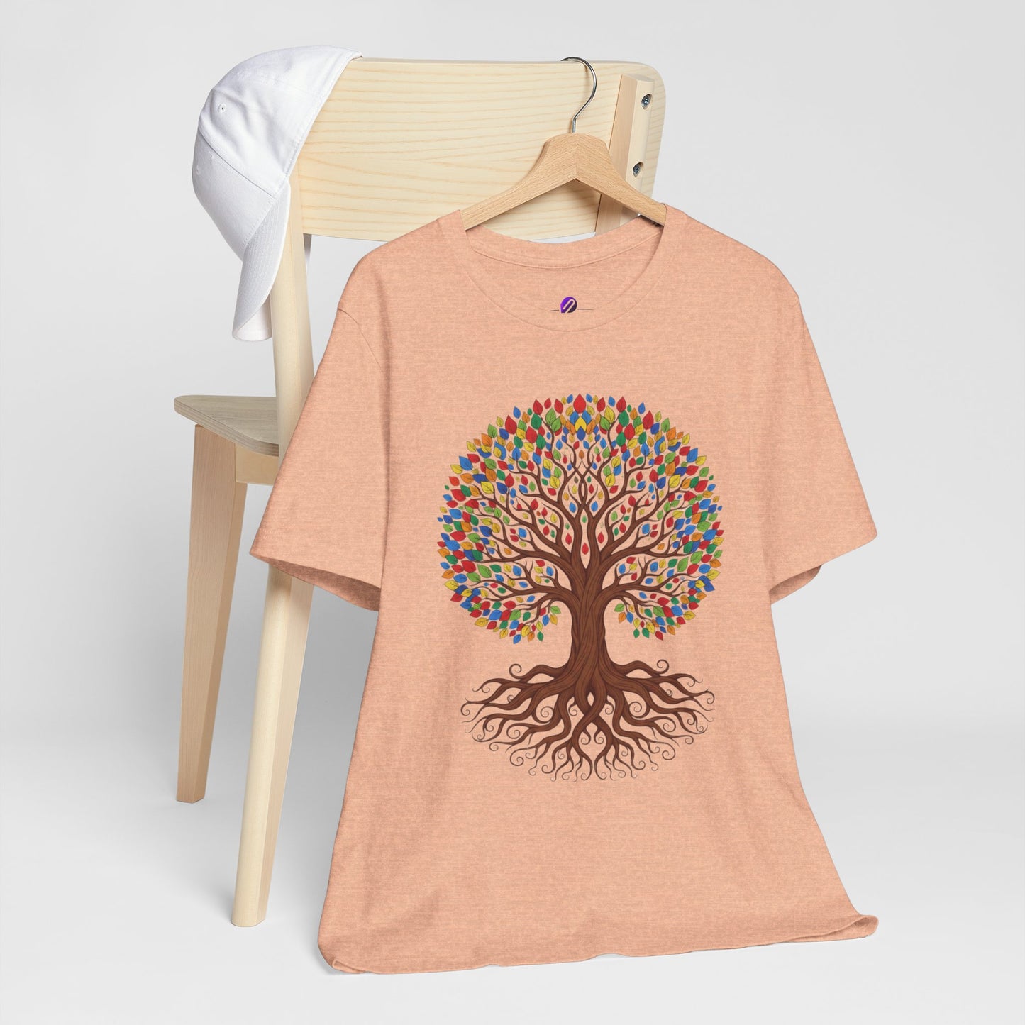 Tree of Life T-Shirt — Colorful Roots & Leaves Graphic Tee