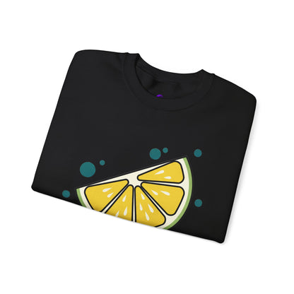 Lemon Slice Crewneck Sweatshirt — Cute Citrus Graphic