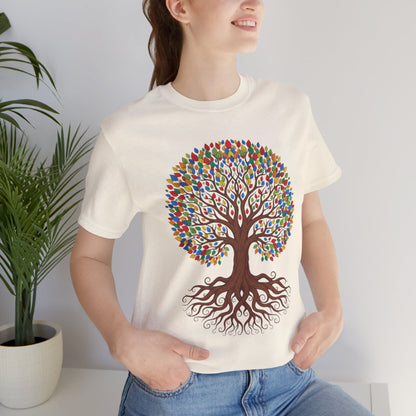 Tree of Life T-Shirt — Colorful Roots & Leaves Graphic Tee
