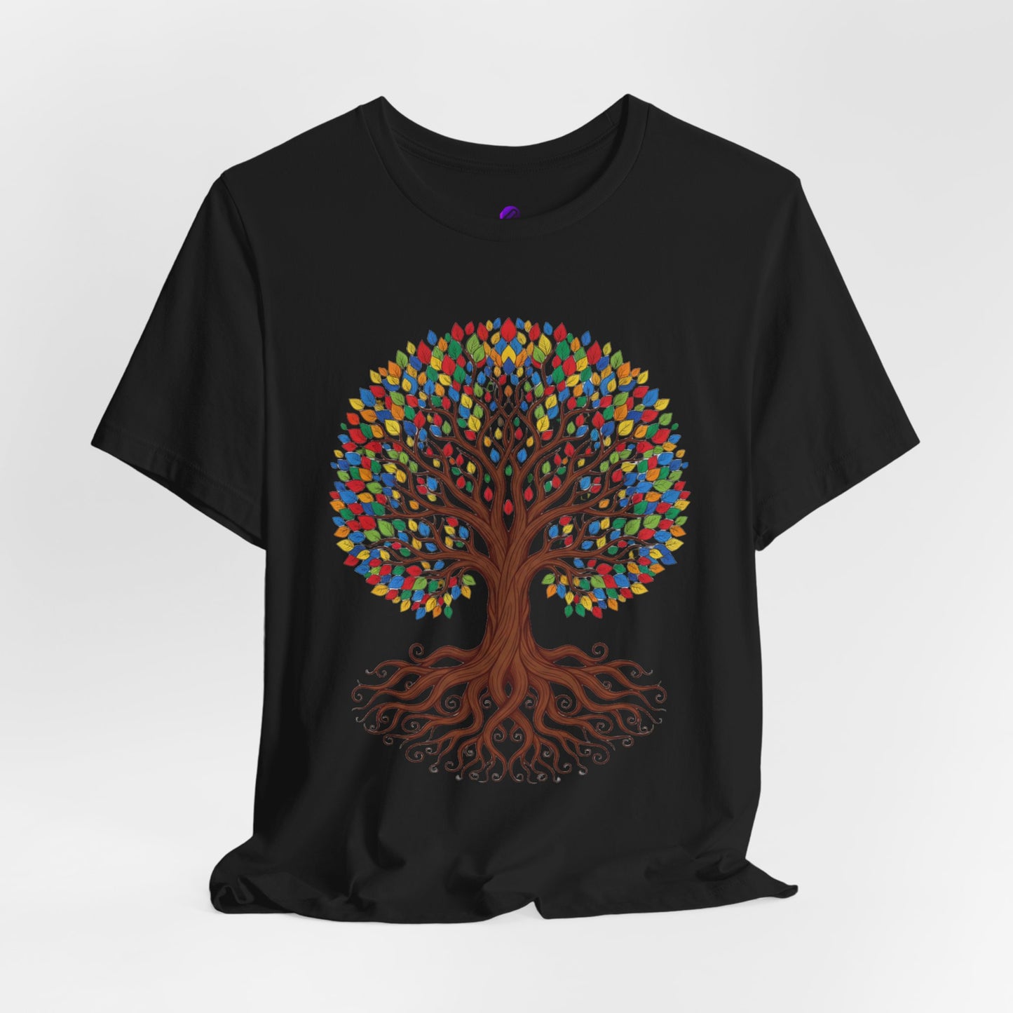 Tree of Life T-Shirt — Colorful Roots & Leaves Graphic Tee