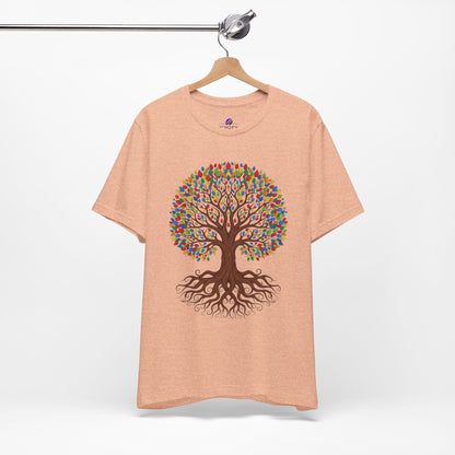 Tree of Life T-Shirt — Colorful Roots & Leaves Graphic Tee