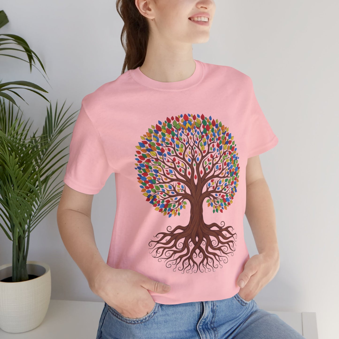 Tree of Life T-Shirt — Colorful Roots & Leaves Graphic Tee