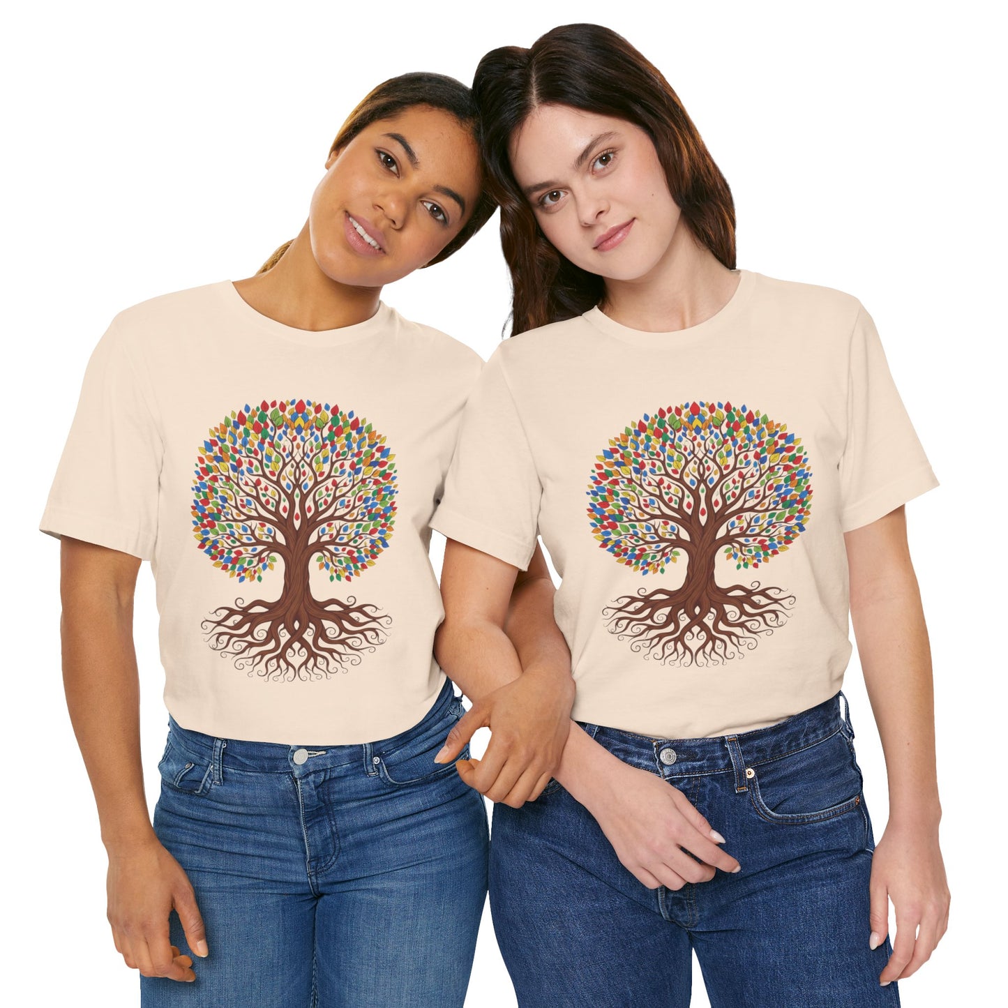 Tree of Life T-Shirt — Colorful Roots & Leaves Graphic Tee