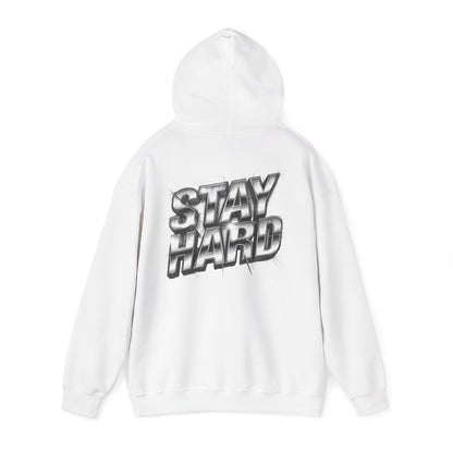 Stay Hard Hoodie — 'Mind of a Warrior' Graphic Hooded Sweatshirt