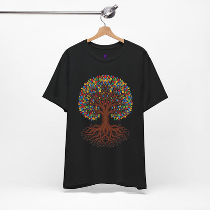 Tree of Life T-Shirt — Colorful Roots & Leaves Graphic Tee