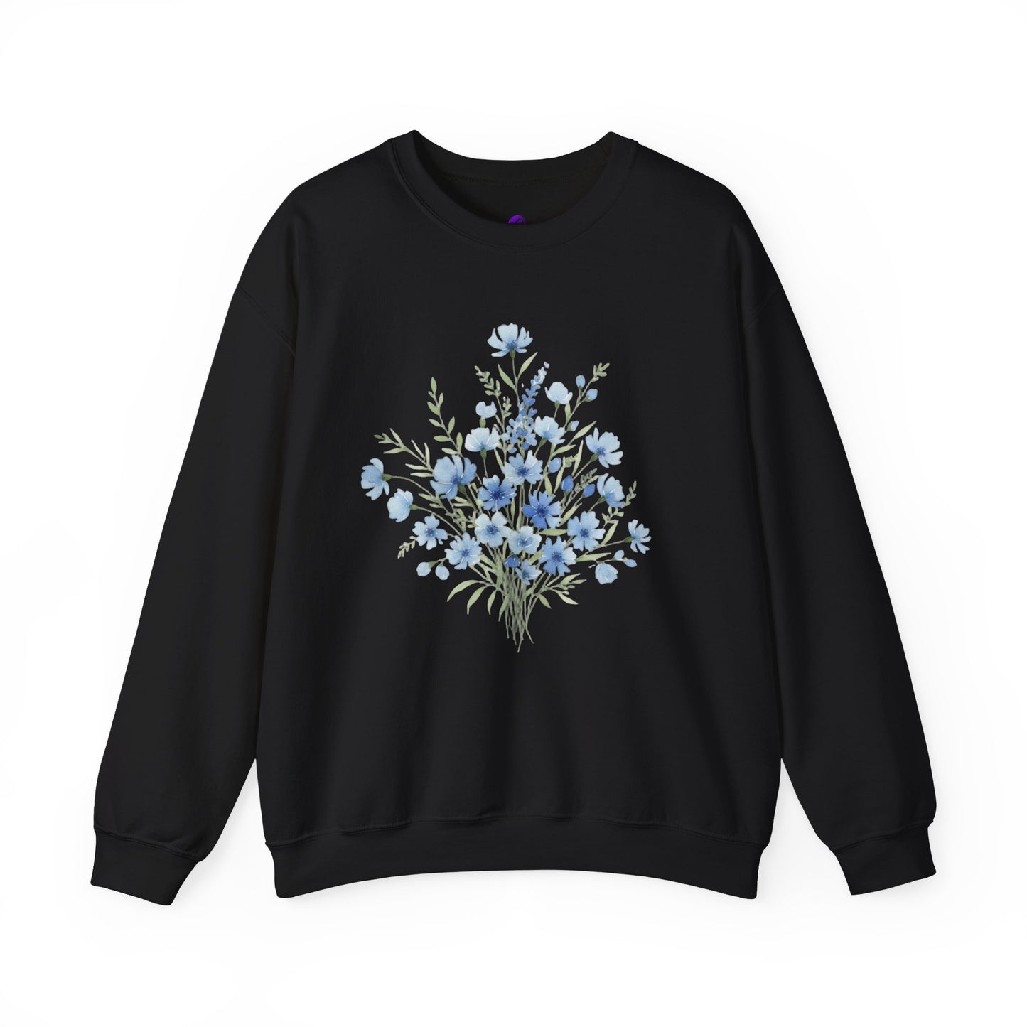 Blue Wildflower Bouquet Crewneck Sweatshirt