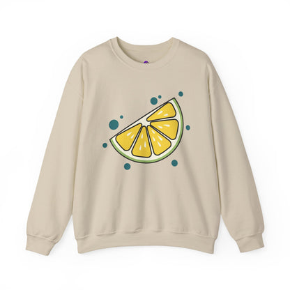 Lemon Slice Crewneck Sweatshirt — Cute Citrus Graphic