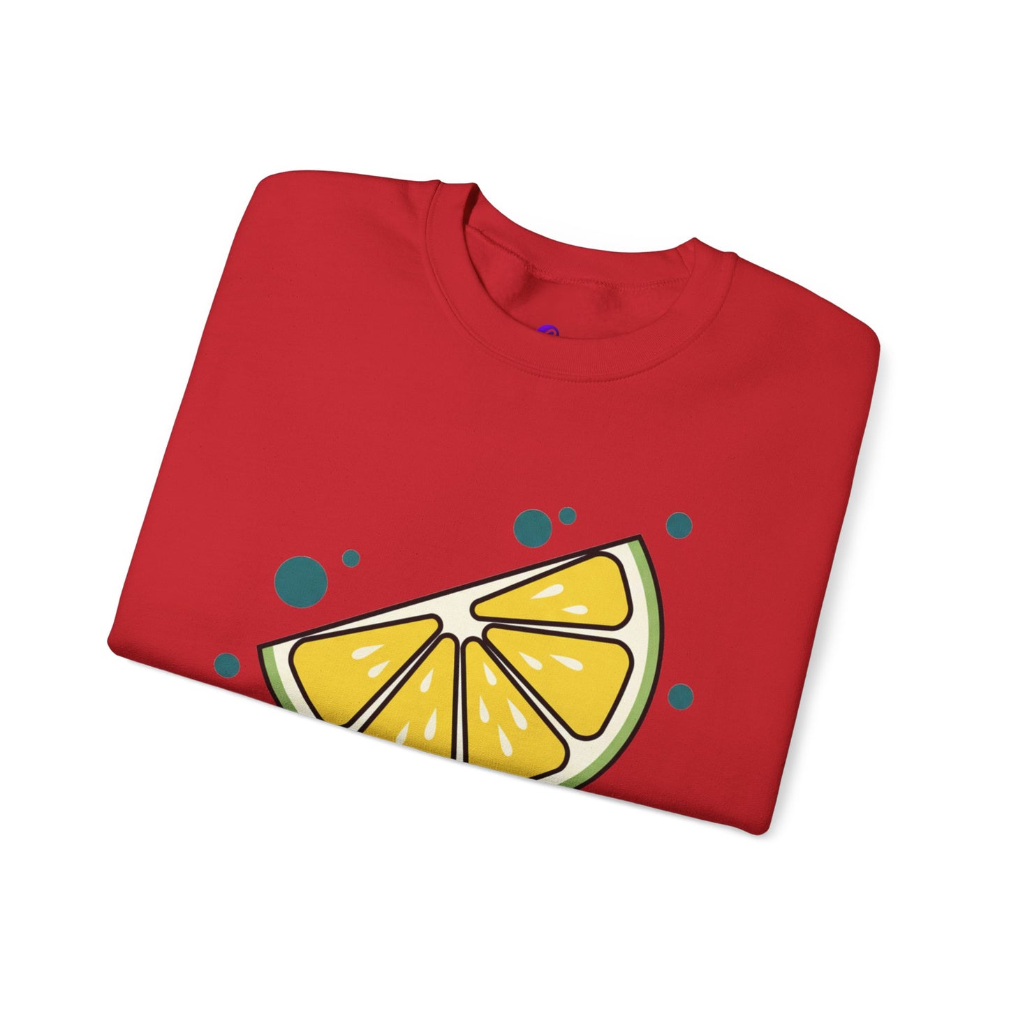 Lemon Slice Crewneck Sweatshirt — Cute Citrus Graphic