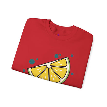 Lemon Slice Crewneck Sweatshirt — Cute Citrus Graphic