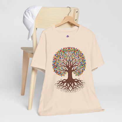 Tree of Life T-Shirt — Colorful Roots & Leaves Graphic Tee