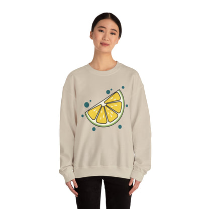 Lemon Slice Crewneck Sweatshirt — Cute Citrus Graphic