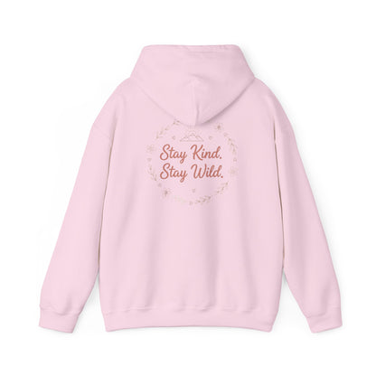 Women's Cozy Pastel Hoodie | Cute Stay Kind Stay Wild Graphic