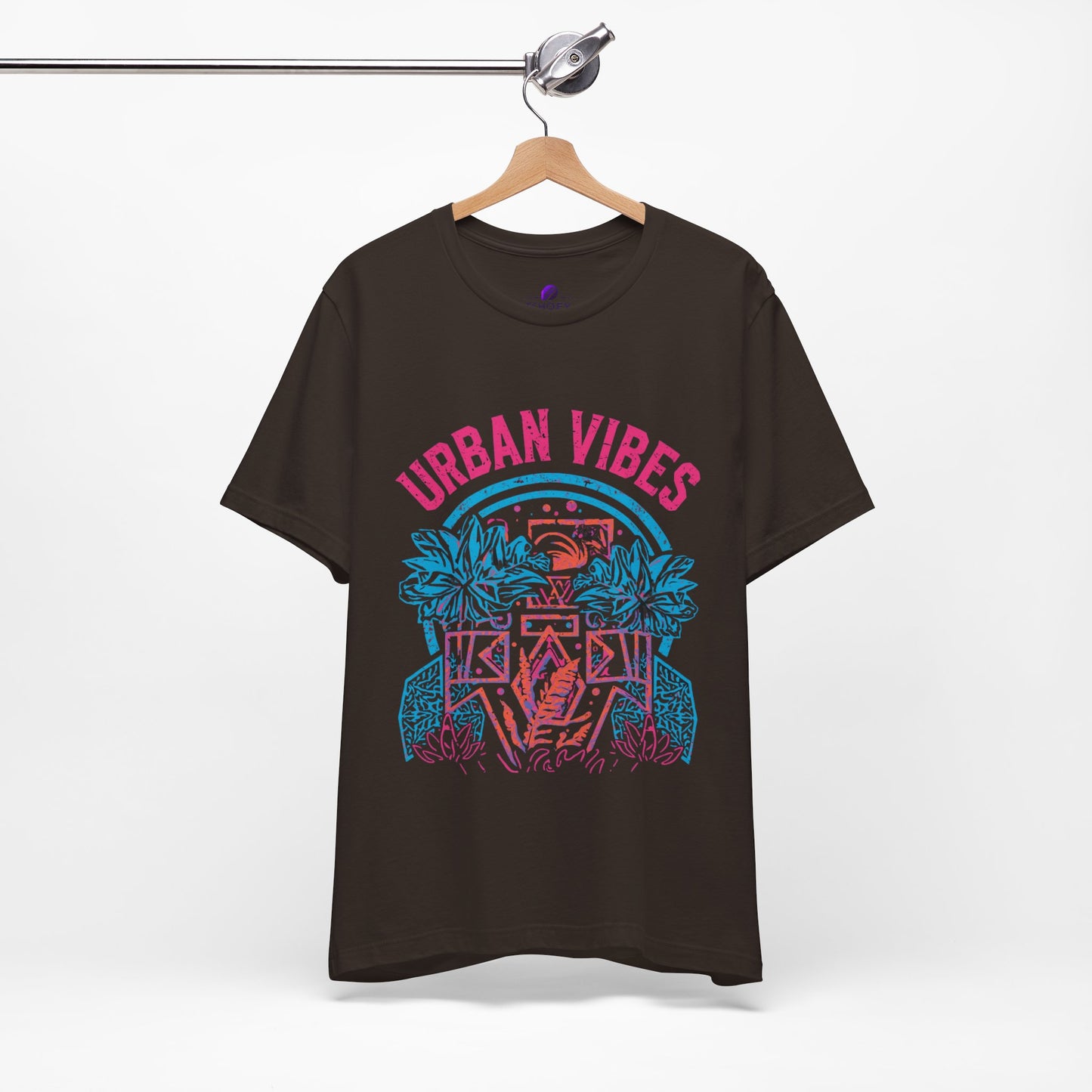 Urban Vibes Tee — Retro Neon Palm City Graphic T‑Shirt