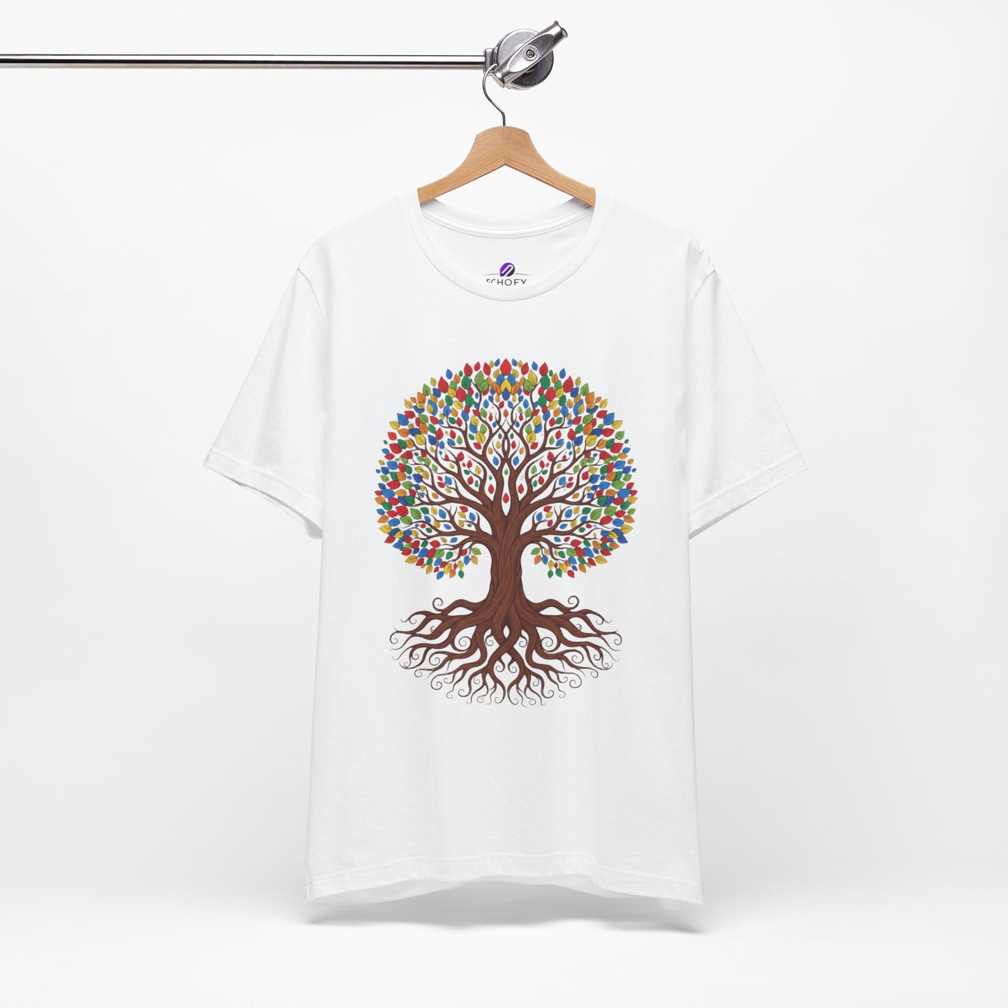 Tree of Life T-Shirt — Colorful Roots & Leaves Graphic Tee