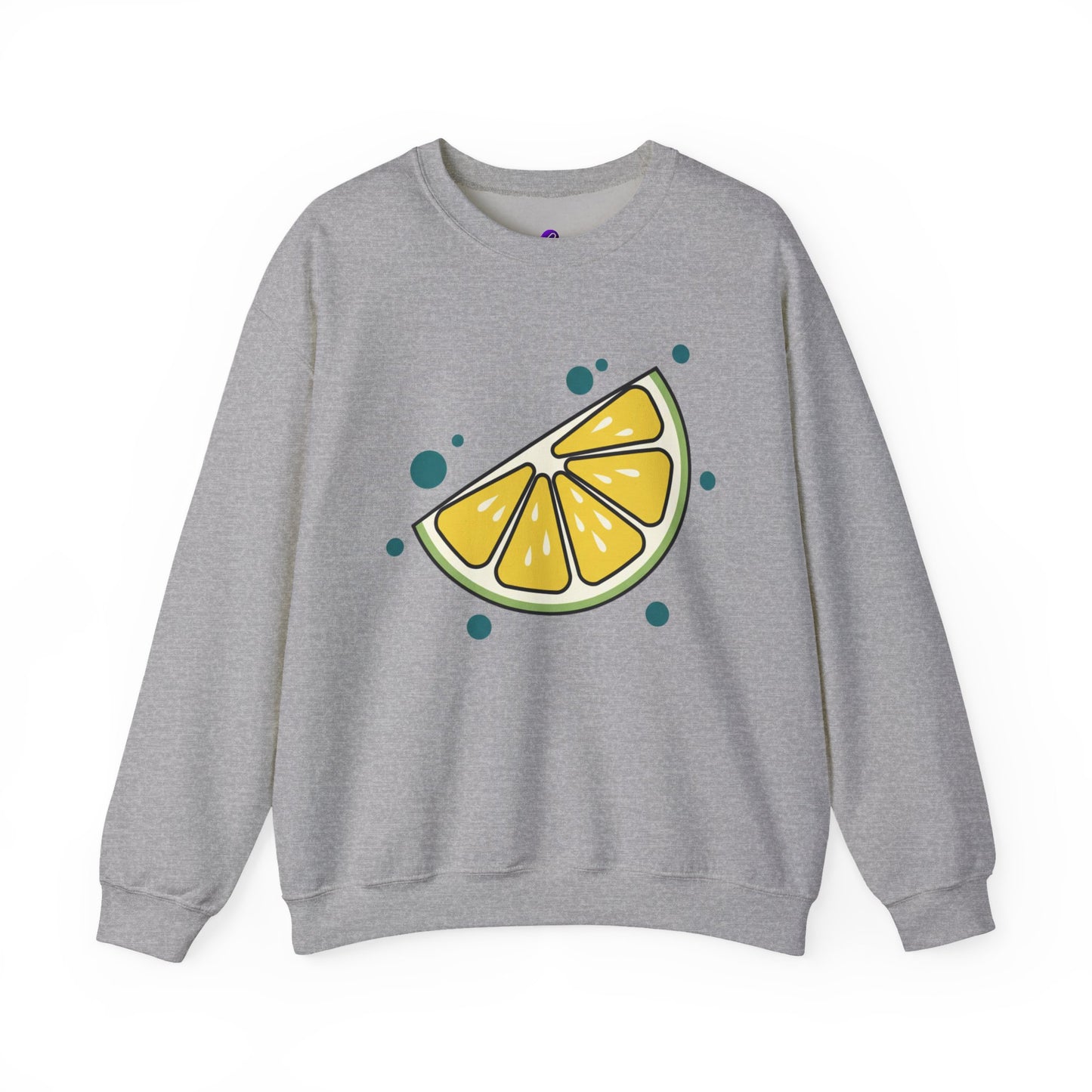 Lemon Slice Crewneck Sweatshirt — Cute Citrus Graphic