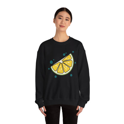 Lemon Slice Crewneck Sweatshirt — Cute Citrus Graphic