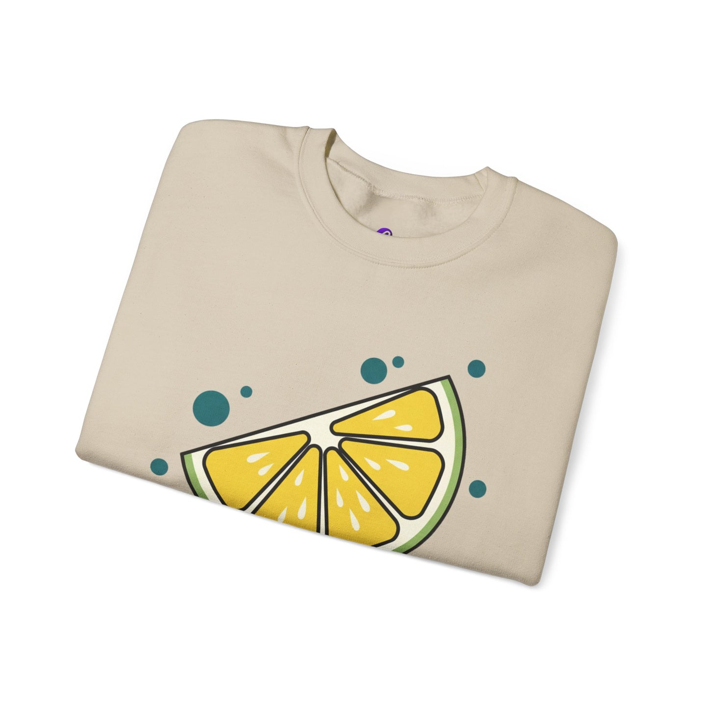 Lemon Slice Crewneck Sweatshirt — Cute Citrus Graphic