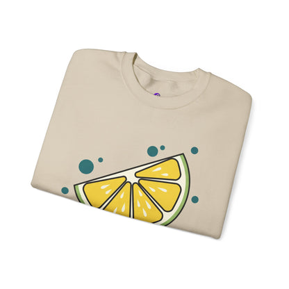 Lemon Slice Crewneck Sweatshirt — Cute Citrus Graphic